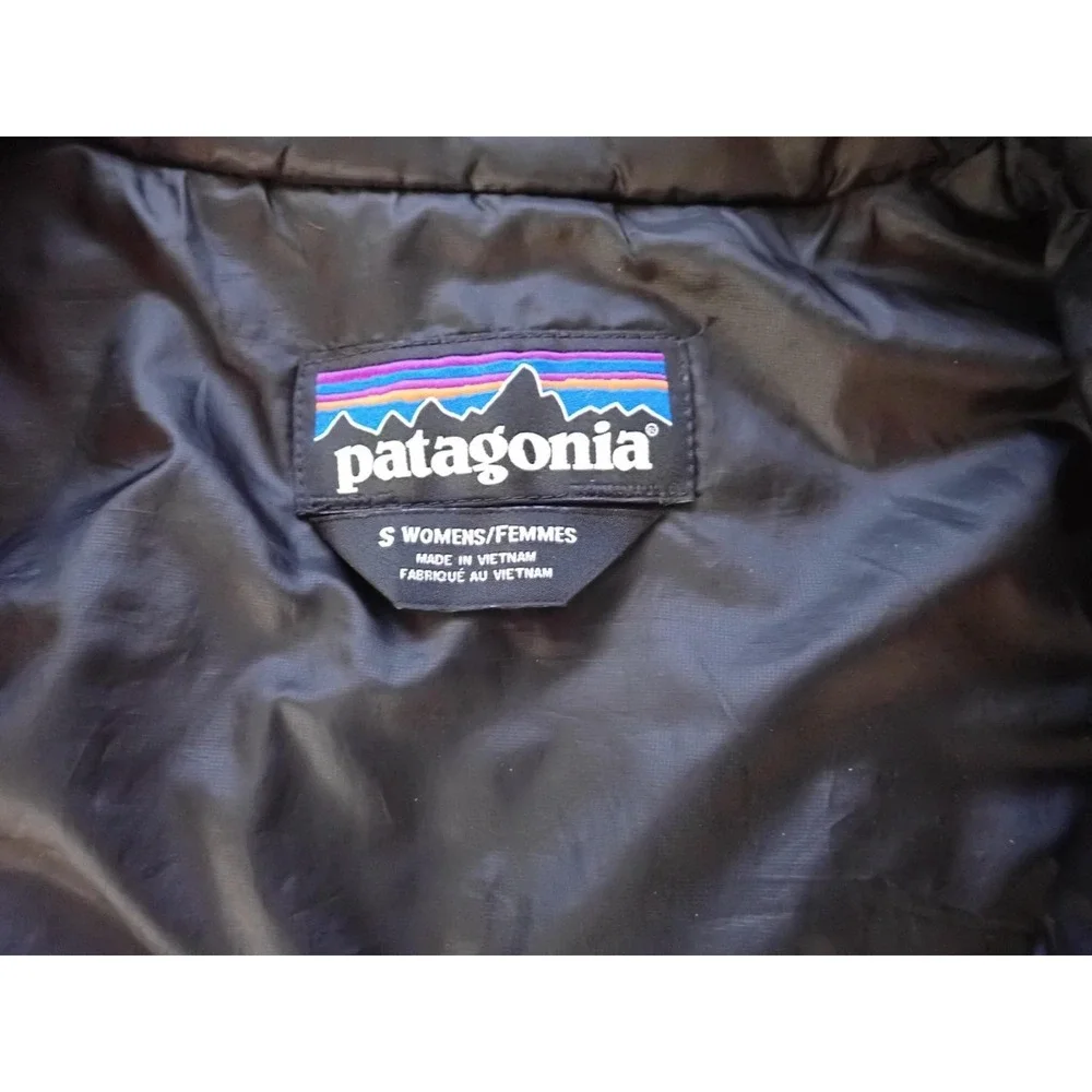 Patagonia Nano Puff Vest Womens Small Black Excellent Quilted Puffer Layering